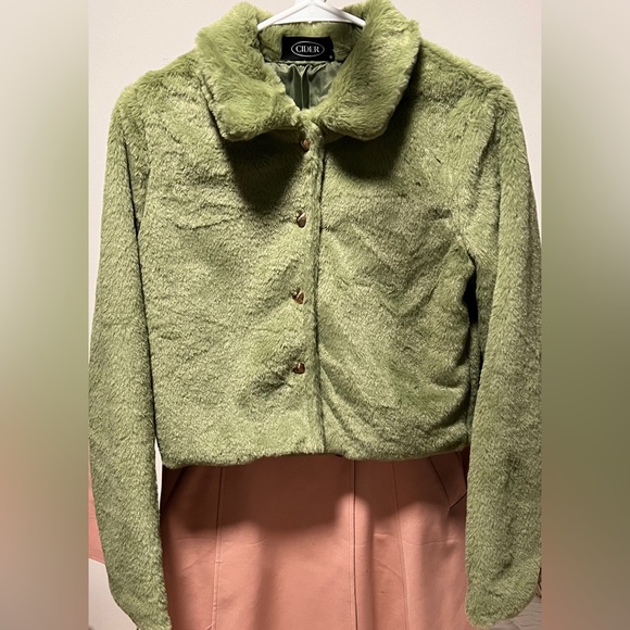 Shop Cider🍏never worn! short plush solid cardigan jacket - Picture 2 of 2